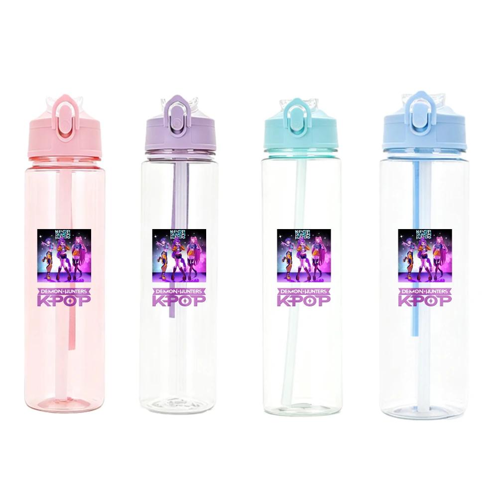 Anime Kpop Demon Hunters Character Water Cup Big Capacity Outdoor Portable Drinking Bottle Present designed for Boys plus Girls