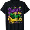 Laissez Les Bon Temps Rouler Mardi Gras Beads Fleur De Lis T-Shirt