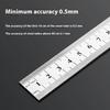 15-100CM Zero Glare Satin Chrome Stainless Steel Machinist Engineer Ruler With Graduations In MM