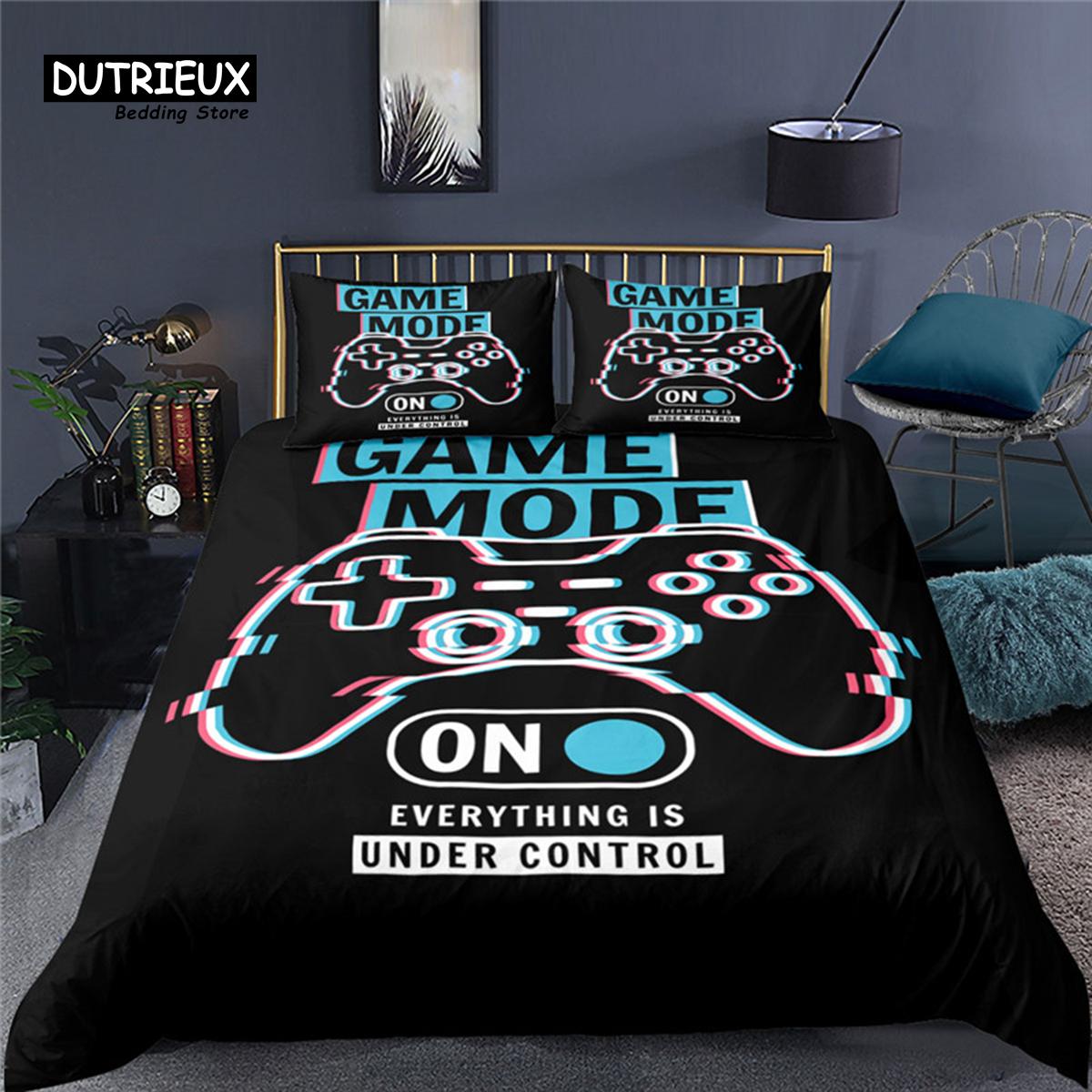 

Luxury 3D Game Controller Print Home Living Duvet Cover Pillowcase Gamer Kids Bedding Set Queen and King EU/US/AU/UK Size EU single(135x200cm)