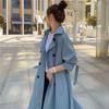 Women's Mid-Length Korean-Style Loose Trench Coat - British Design, Spring & Autumn 2025 Trend