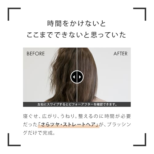 SALONIA Glättbürste, Schlank, Schwarz, International kompatibel, Max. 210°C, 50W, Keramikbeschichtung, Fehlfunktionsschutz, Negative Ionen, SL-012BKS