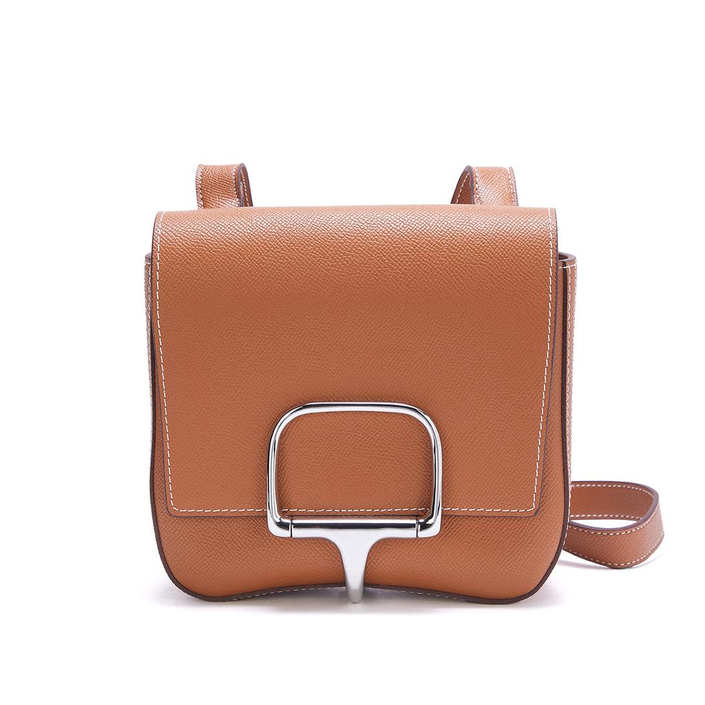 Bag 2025 New Hand Rubbed Pattern Buttocks Bag Leather Fashionable And Simple Shoulder Crossbody Bag Fresh Cowhide Saddle Bag