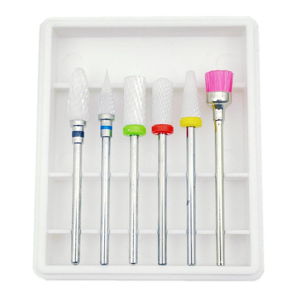 

6 шт. фреза для маникюрного набора сверла для ногтей кисть фреза маникюрный станок аксессуары резак WC6-18