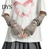 Lolita-Stil Armstulpen Sternenstrick-Stulpen, Fingerlose Handschuhe für Damen Mädchen, Gothic-gestreifte Häkel-Ärmel, Cosplay-Kostüm und Tägliche Kleidung