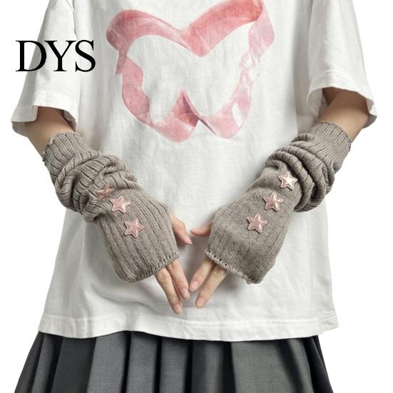 Lolita-Stil Armstulpen Sternenstrick-Stulpen, Fingerlose Handschuhe für Damen Mädchen, Gothic-gestreifte Häkel-Ärmel, Cosplay-Kostüm und Tägliche Kleidung