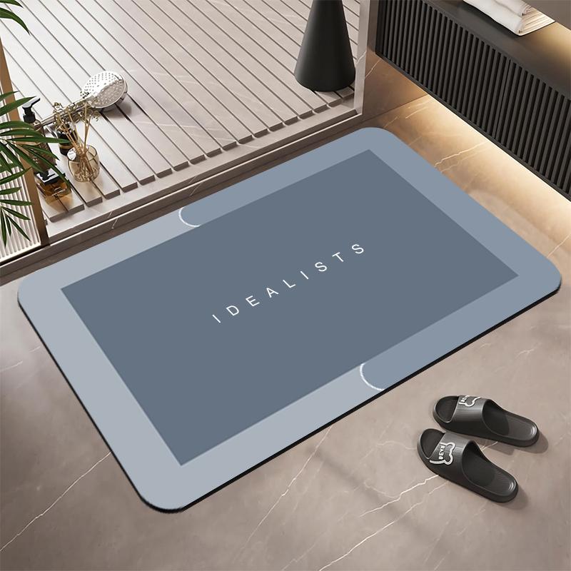 Kiselgur Badrumsmatta Superabsorberande Halkfri Snabbtorkande Mjuk Golvmatta för Badrum Dusch Tvättrum Sovrum Kök Husbil