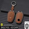 Genuine Leather Key Cover for SsangYong Motor Korando/Rexton Buckle