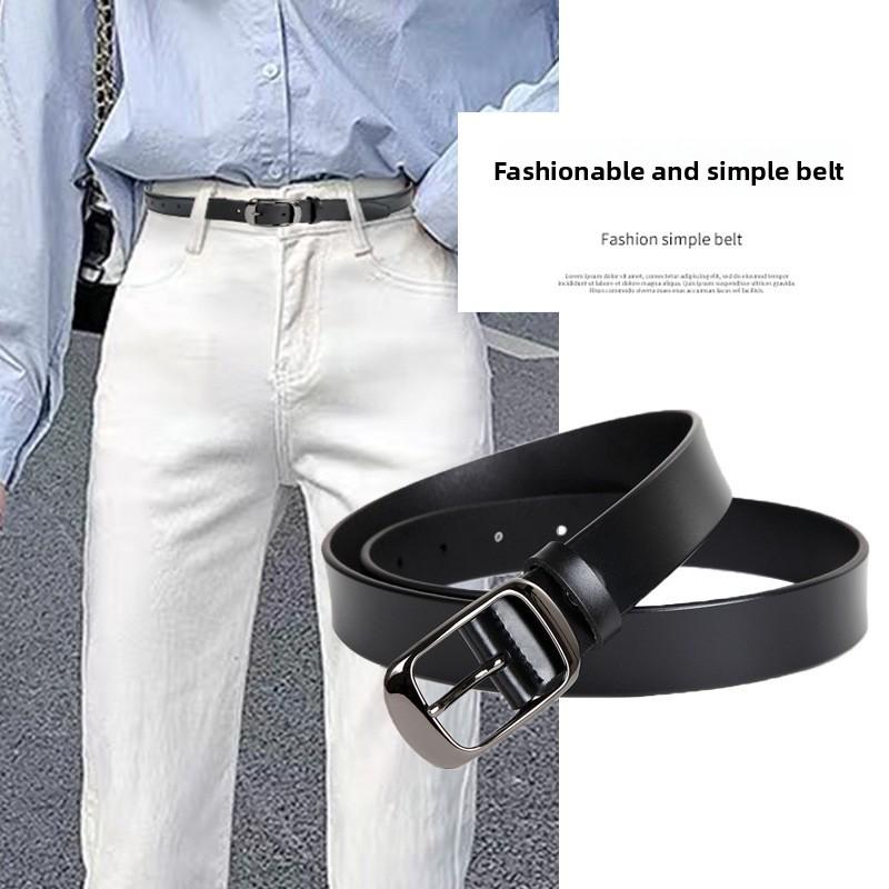 Genuine Leather Womens Belt With Alloy Buckle For Casual Fashion And Office Wear