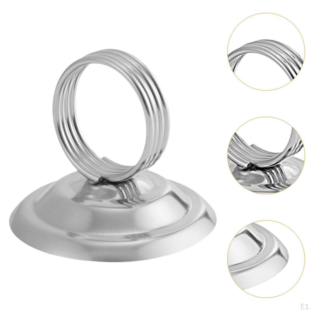 6Pcs Table Number Holders Stainless Steel Photo Clips Clip Place Card for Centerpieces