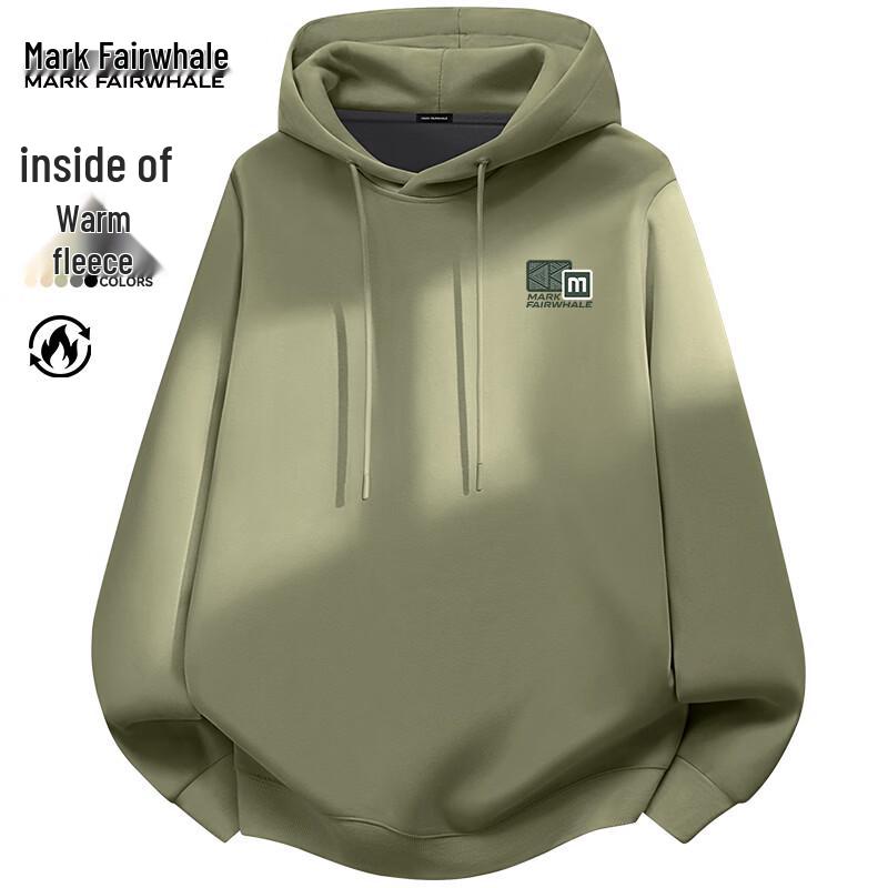 Mark Fairwhale Men's Winter Fleece Lined Hooded Sweatshirt