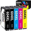 Compatible Ink Cartridge - Epson - 604XL - Pack of 5 - High Capacity - Multi-color