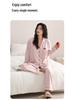 Women's Plus-Size Pure Cotton Long Sleeve Pajama Set with Breast Pads - High-End Spring/Autumn Home Wear