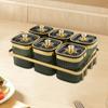 Dried Fruit Plate Appetizer Serving Tray Nordic Divided Dishes Candy Nuts Dish with Lid for