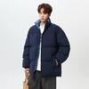 Mens Winter Cotton Coat Unisex Stand Collar Thick Warm Casual Short Jacket