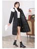Women's Over-the-Knee Long Down Coat with Fur Collar - Winter 2025 Korean Style Cotton-Padded Jacket