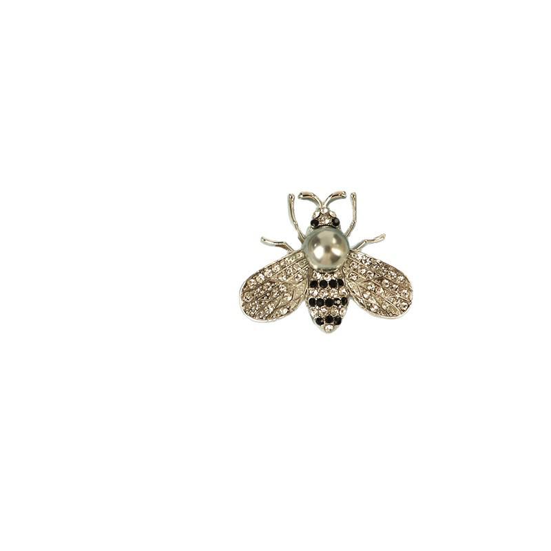 Elegante Strass-Bienenbrosche: Damen Anti-Exposure Kragen Pin für Hemden und T-Shirts