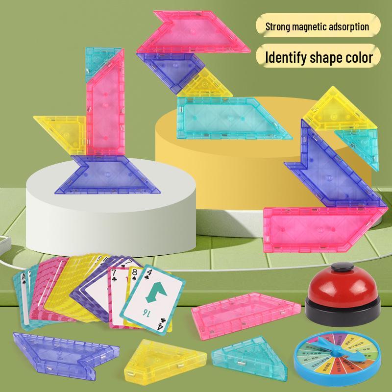 Magnetic Tangram Teaching Aids: Brain-Teasing Jigsaw Puzzles for Young Children's Education