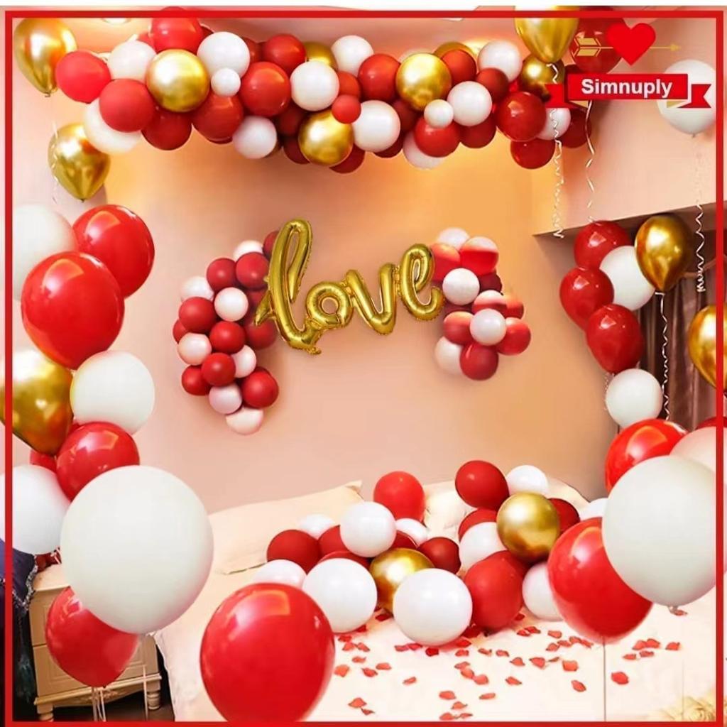 Valentine'S Day Balloon Confession Balloon 12 Inch Latex Balloon Love Aluminum Film Valentine'S Day Balloon Wedding Room Decoration