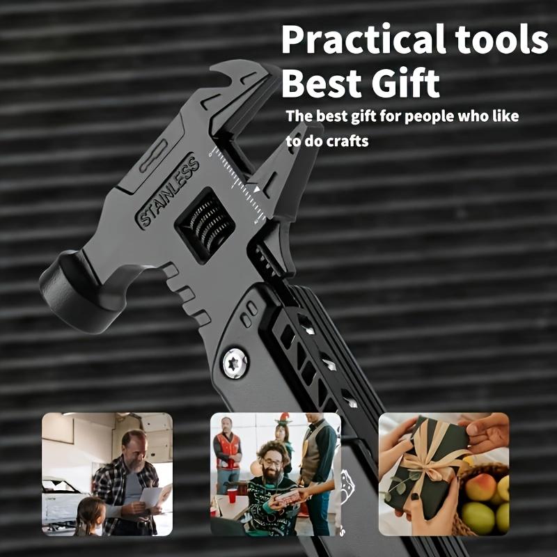 Unealtă Multifuncțională 16-în-1 - Unealtă Multifuncțională Compactă de Supraviețuire DIY cu Șurubelniță, Deschizător de Sticle/Cheie, Cuțit, Cheie Reglabilă, Ciocan Unealtă Multifuncțională