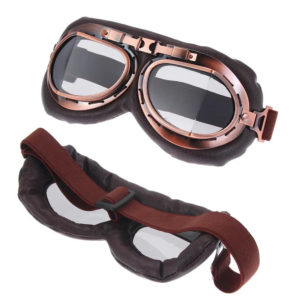 Retro Pilot Goggles Dustproof Lens Frame Motorcycle Riding Glasses for Cruiser Scooter Snowboard Protective Eye Gear Sunglasses2