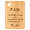 Cutting Board - PLANETEE - A Lison Also Great - Bamboo 30x20x1 Cm - Rounded Edges - Hole 24 Mm