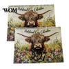 Professional Planning Calendar Highland Cow 2027, 12 Month Wall Hanging Planner with Minimalist Desk Large Daily Blocks, Home Office Organizer, Lover