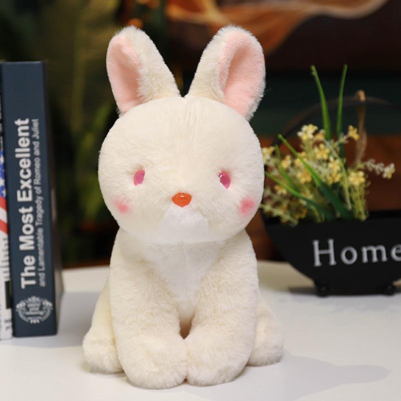 

Кукла-симуляция кролика, талисман года кролика, кукла для мальчика и девочки, подарок, тряпичная кукла, плюшевая игрушка [Small] Sitting height 28cm