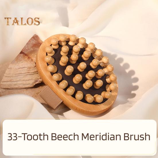 Holz Körpermassagebürste mit Handschlaufe Ergonomisch Männer Frauen Meridian Schulter Nacken Körper Anti-Cellulite Massagegerät Peelingbürste Guasha Werkzeug