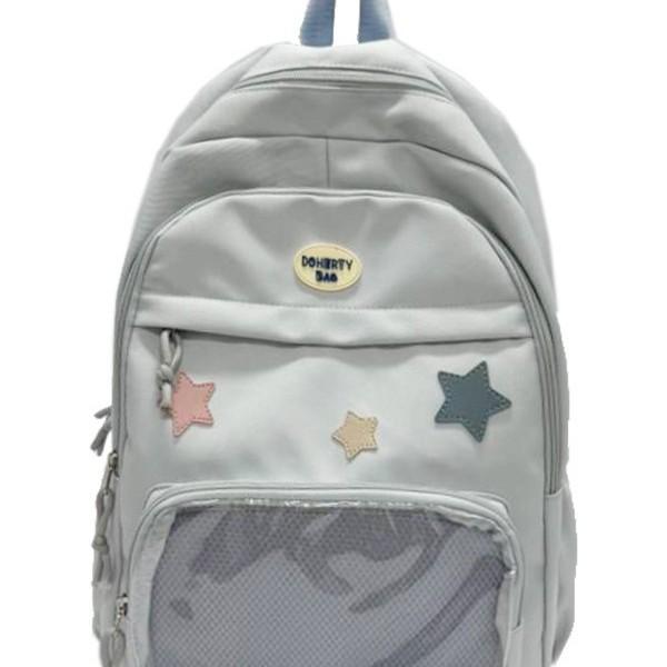 Schoolbag New Cute Soft Sister Schoolbag University Women Large Capacity Transparent Model College Backpack Girl Primary and Secondary School Students