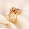 Gold Plated Natural Fritillary Camellia Pearl Ring Female Wind Ring 2025