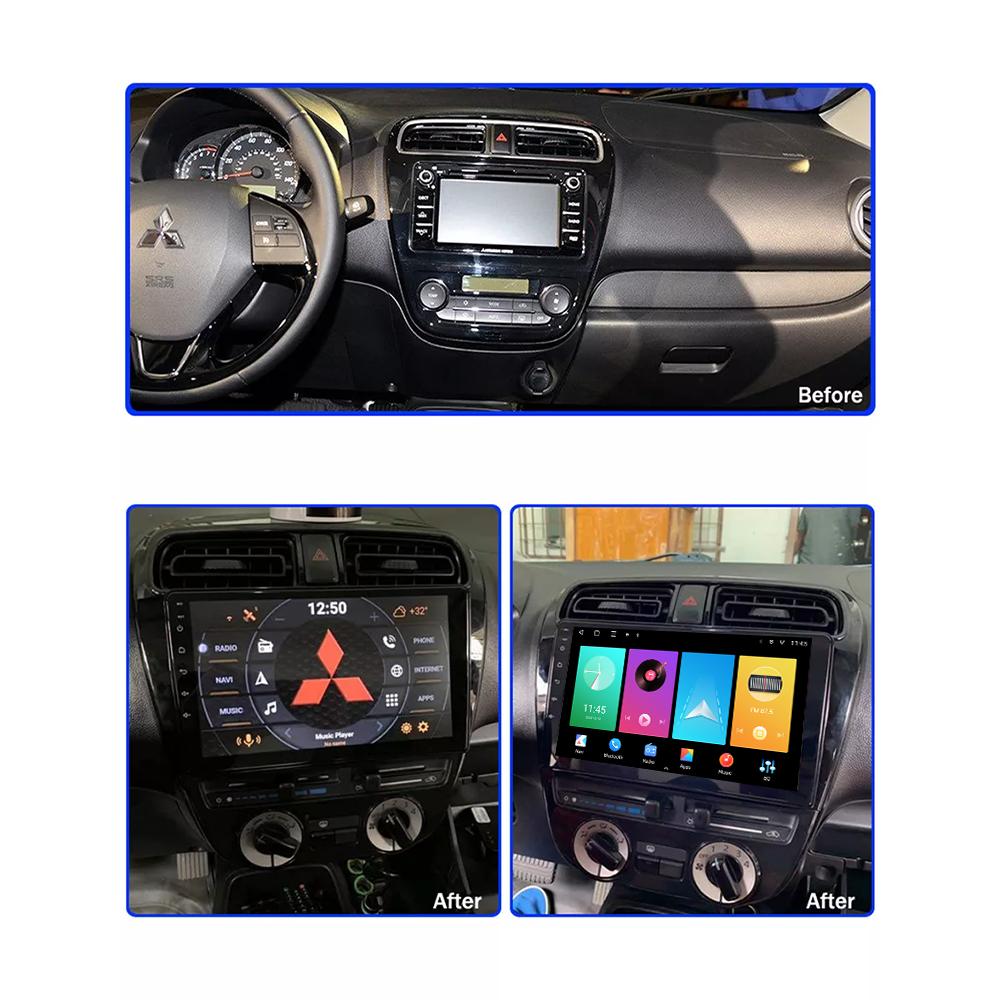 Car Radio Android Auto Carplay For Mitsubishi Mirage Attrage 2012-2018 Multimedia Player Head Unit Stereo GPS Navigation BT WIFI 1+16GB