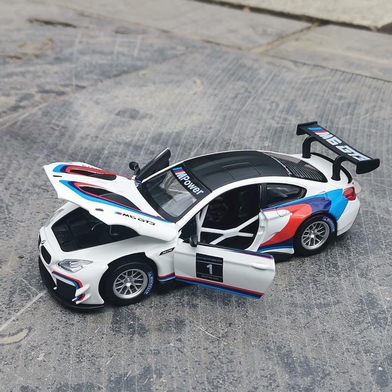 1/32 BMW M6 GT3 Rally Car Alloy Model Car Toy Diecasts Casting Sound and Light Car Toys for Children Vehicle