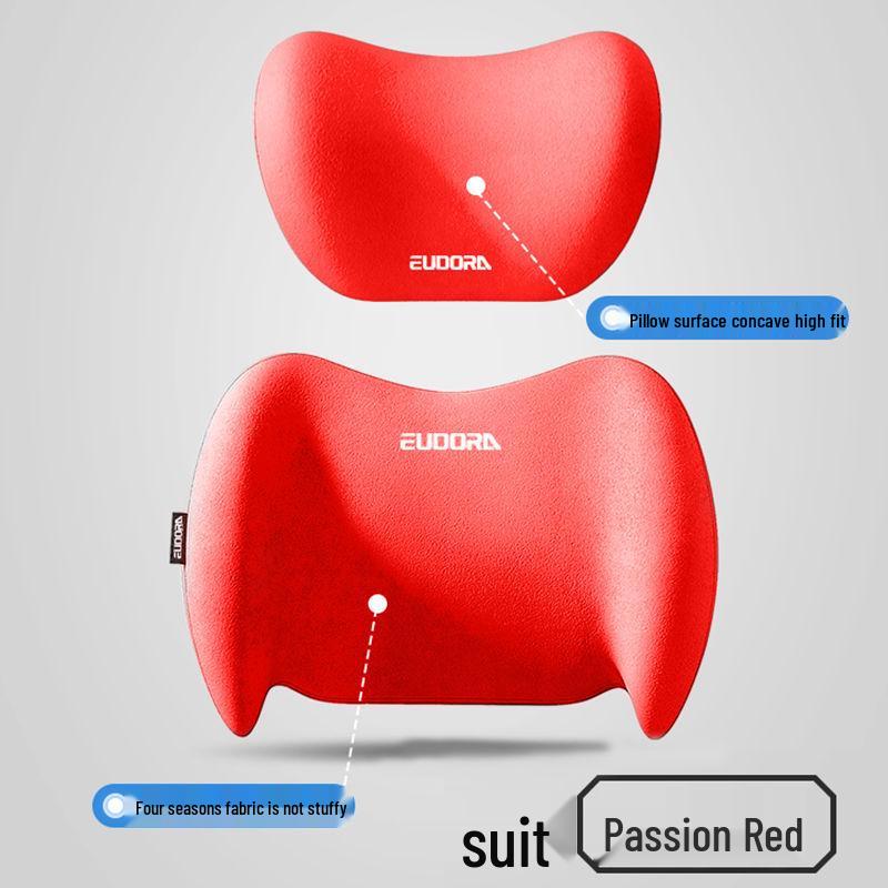 Car Lumbar Support Headrest & Back Cushion for Driving Comfort