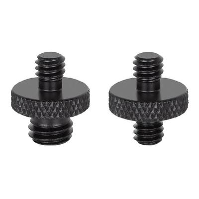 Double Headed Metal Screw Adapter 1/4" Male To 1/4" or 3/8" Male Threaded Screws