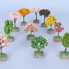 Dollhouse Mini Artificial Tree Willow Maple Tree Cherry Tree Model Ornaments Garden Decorations