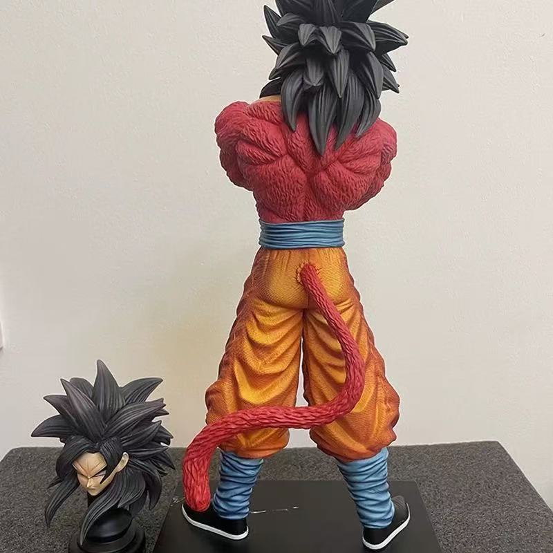 34CM Dragon Ball Son Goku Ssj4 Anime Figure Super Saiyan 4 Goku Figurine PVC Action Figures Model Toy for Children Gift