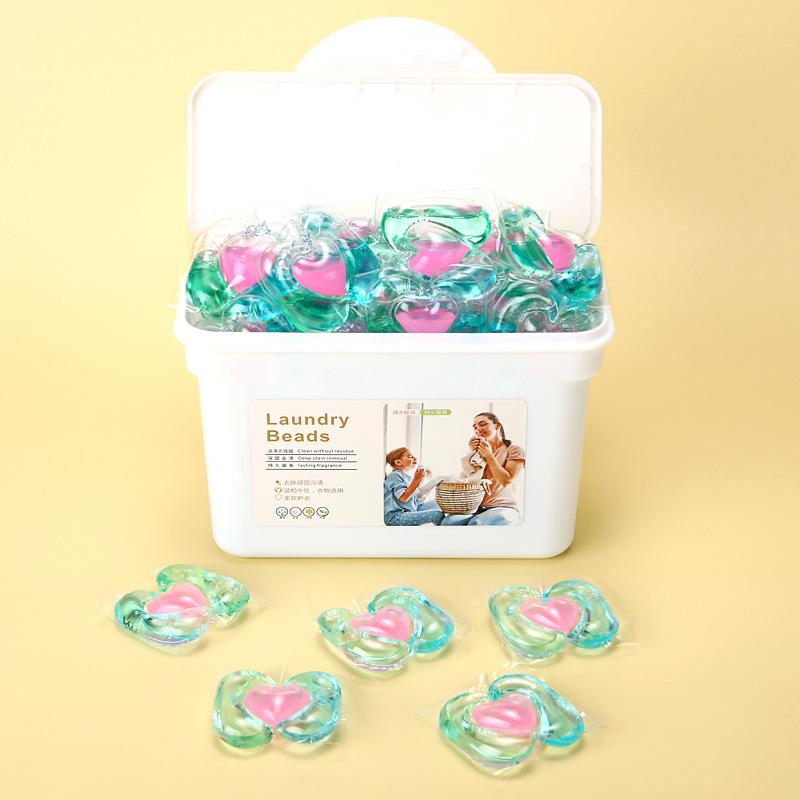 Five-in-One Laundry Pods: Long-Lasting Scent, Stain Removal, Softening, and Concentrated Detergent Beads.