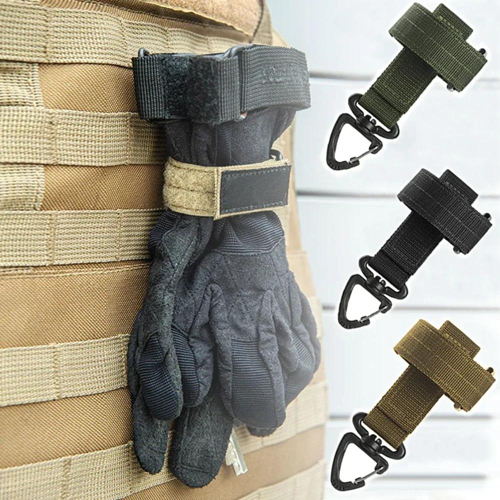 Nylon Gloves Hook Outdoor Camping Tactical Climbing Rope Holder Multi-purpose Anti-lost Hanging Buck Strap Safety Clip Belt