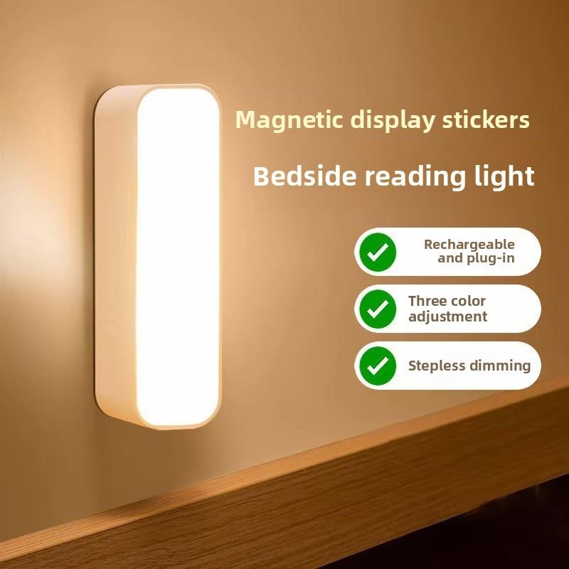 

Human body intelligent induction night light charging button dormitory light press lamp bedside lamp camping light eye protection