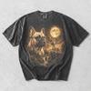 Französische Bulldogge Heulender Mond Vintage Shirt, Retro 90er Grafik T-Shirt, Hunde Shirt, Comfort Colors