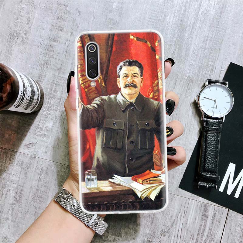 Russian Stalin Ussr Communism Phone Case For Xiaomi Redmi Note 10 9 8 11 Pro 11T 11S 10S 9S 9A 9C 9T 8T 8A 7 7A 5 Art Pattern