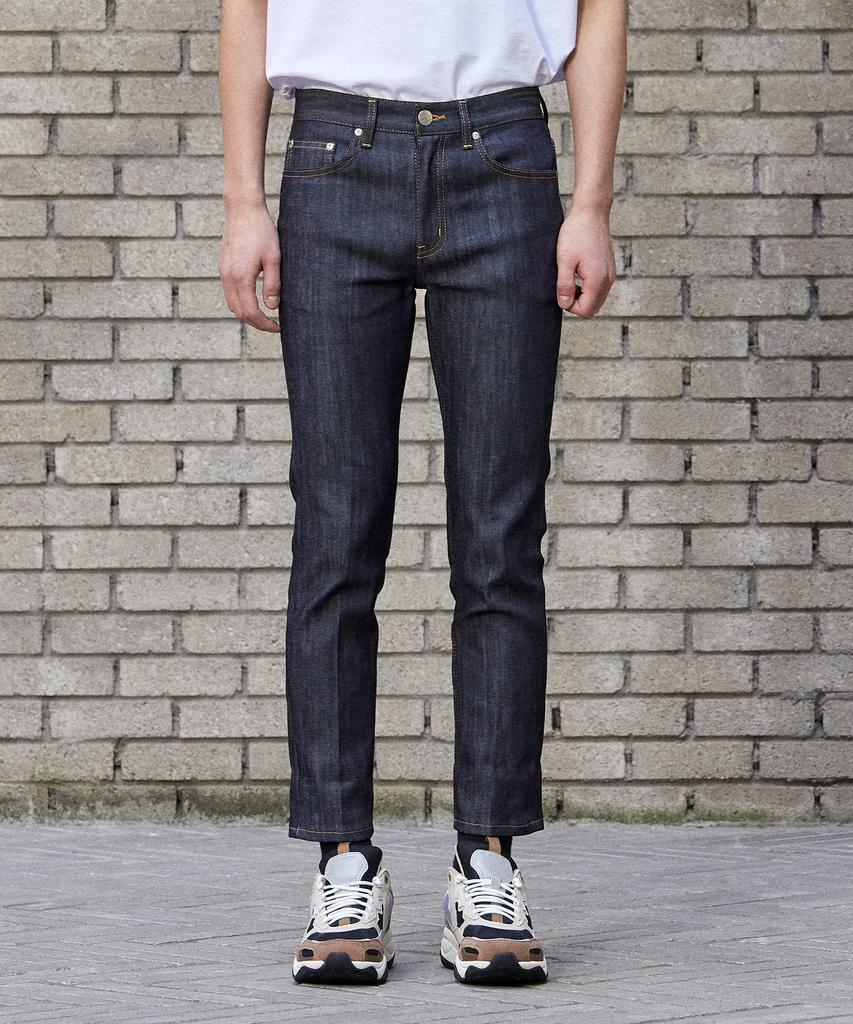 Pillogeulaem Retina Crop Raw Denim Pants