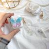 Colorful Butterfly Airpods1/2 Earphone Cover Creative Shell Chain Airpodspro Protective Case Transparent Pearl