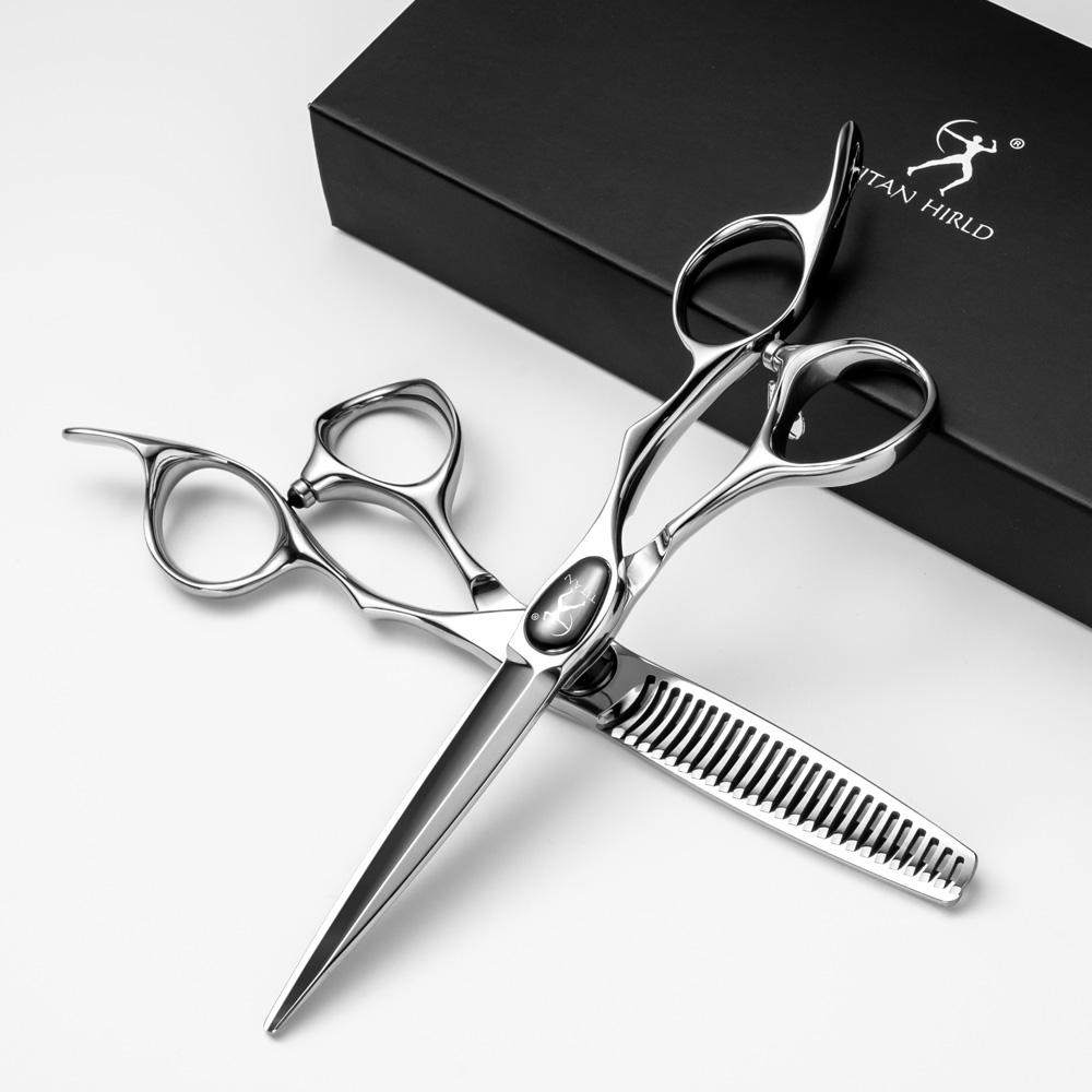 TITAN Hair Scissors Professional Barber Scissors Cutting Thinning Shear High-end Barber Tool Ats314 Steel 6inch Cnc