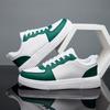Mens Colorblock Daily Athletic Shoes Mens Perforated Genuine Leather Court Athletic Shoes Ventilate Lightweight Stylish Trend Versatile