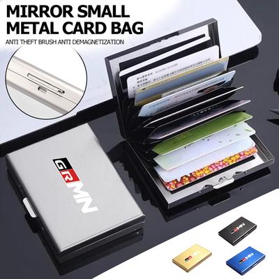 Car Metal Thin Slim Credit Card Holder RFID Blocking Wallet Case For Camry Highlander C-HR Hilux Vios Rav4 Prius Yaris TL1