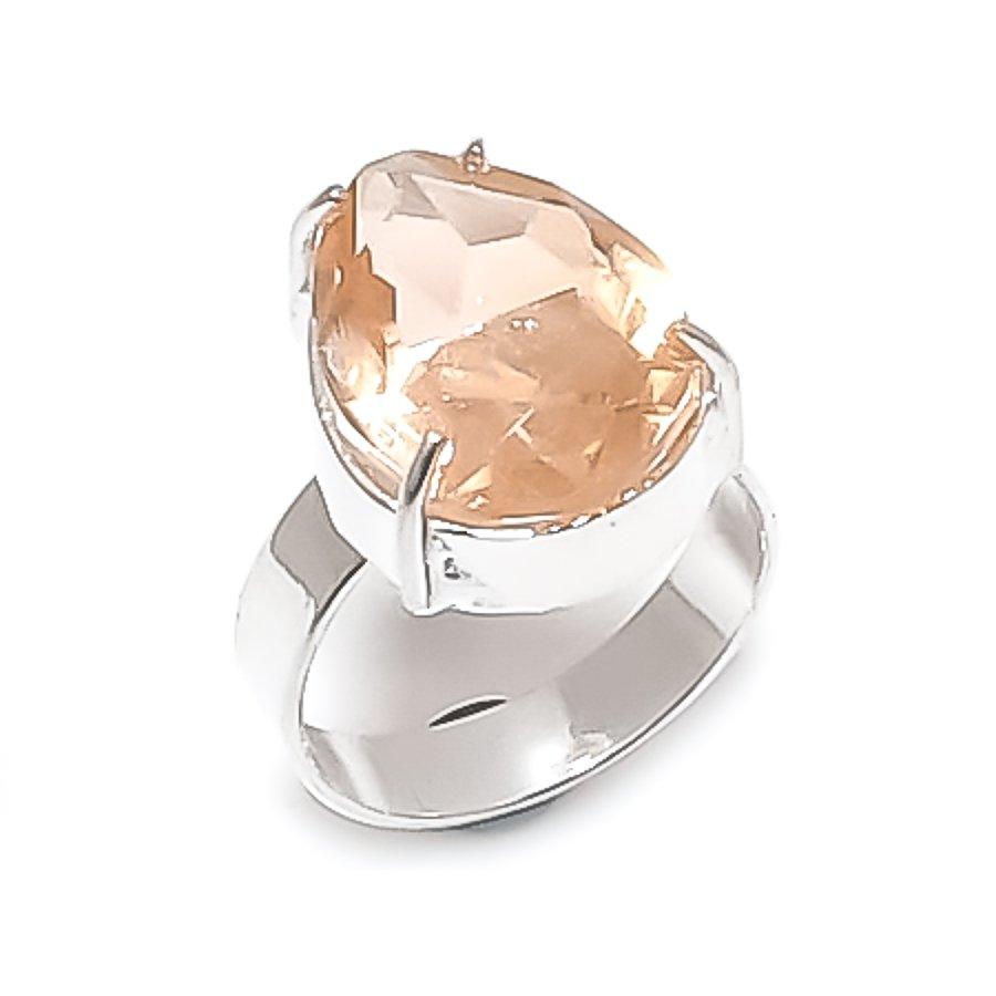 

Морганит Драгоценный камень 925 Стерлинговое серебро Ювелирное кольцо Размер 8