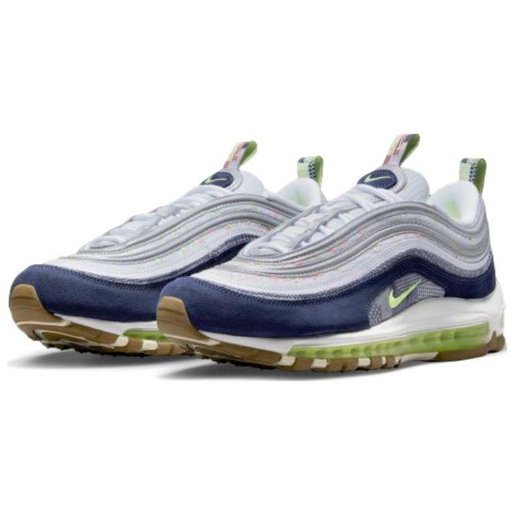 Nike Air Max 97 Sashiko Retro Durable Low-Top Lifestyle Sneakers Unisex Sneakers Gray Blue FB1851-131