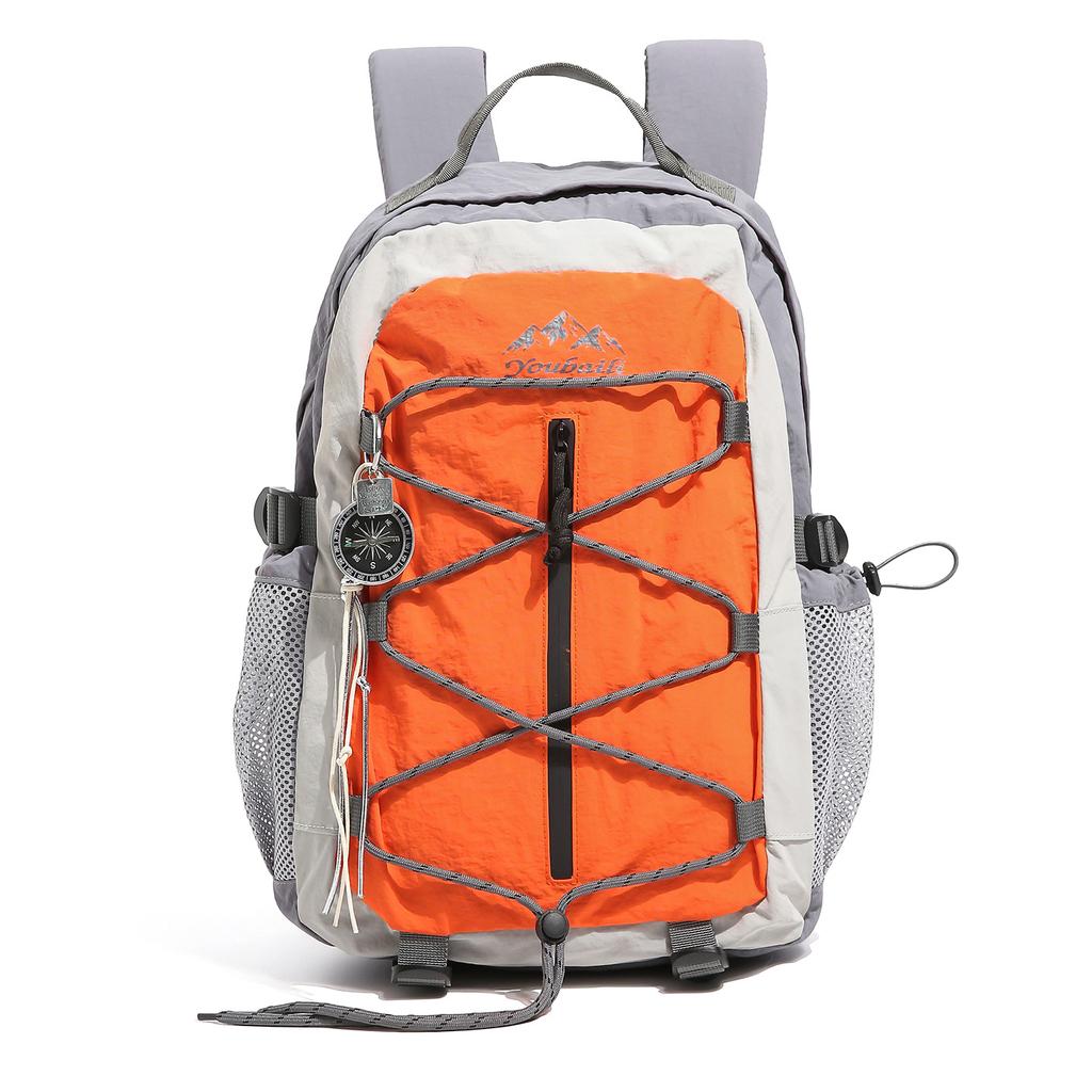 Schoolbag taro purple fog ash series niche nylon mountaineering backpack college student couple outdoor outing camping backpack
